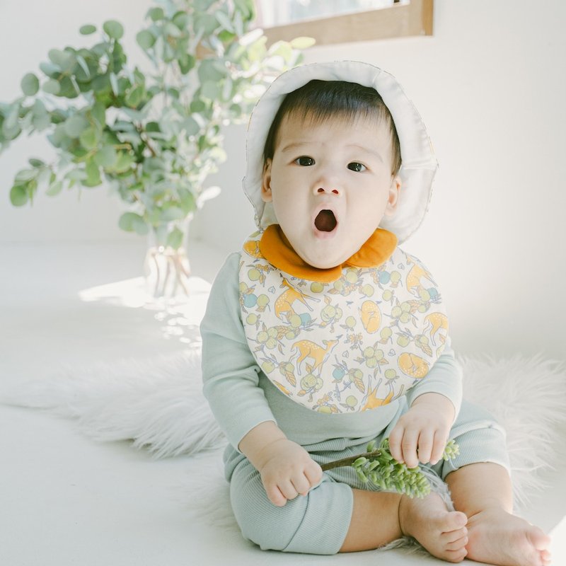 Sun Hat-Baby/Joyful Forest /Formosan Sika Deer & Apple - Baby Hats & Headbands - Cotton & Hemp Multicolor