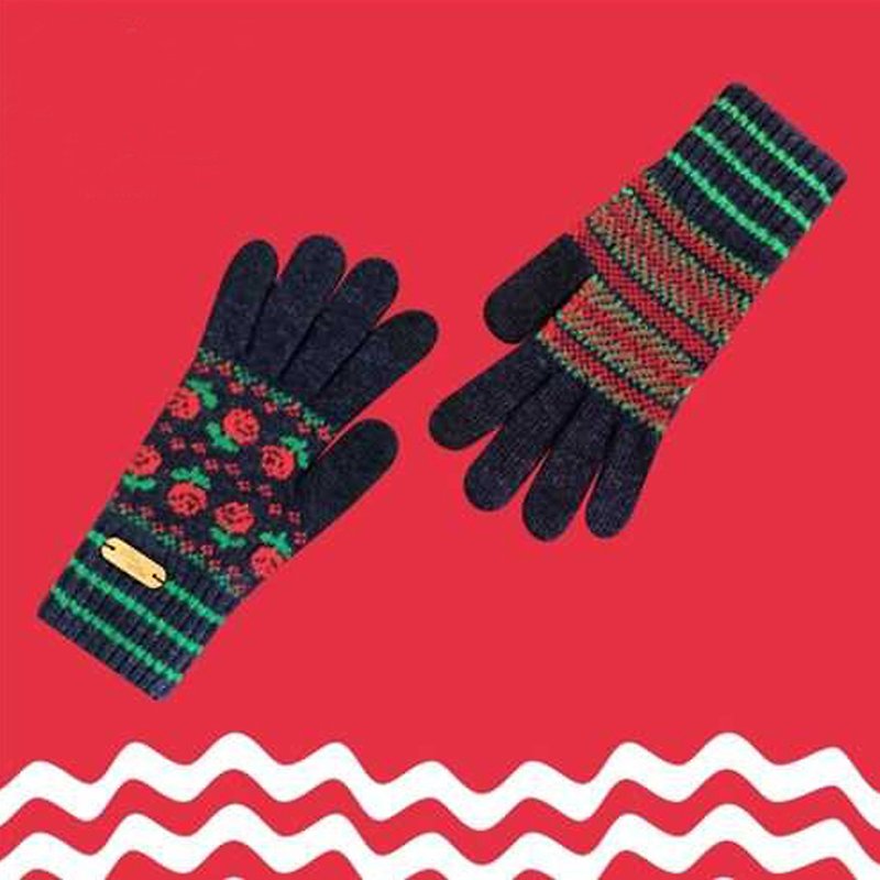 Girl apartment :: wiggle wiggle wool touch gloves - Rose - Gloves & Mittens - Wool Multicolor