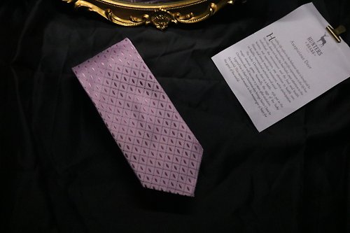 壞紳士 高端婚禮系列/粉色暗紋百分百真絲領帶