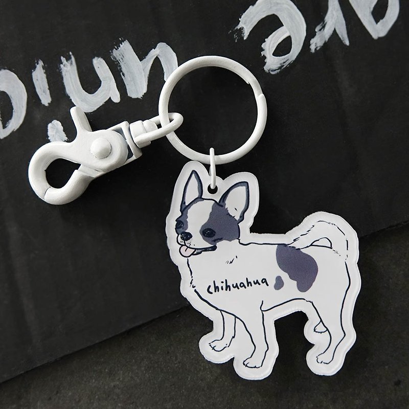 [Fast Shipping] Chihuahua Keychain - Keychains - Acrylic White