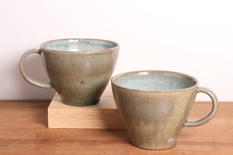 綠灰馬克杯 - 咖啡杯/馬克杯 - 陶 