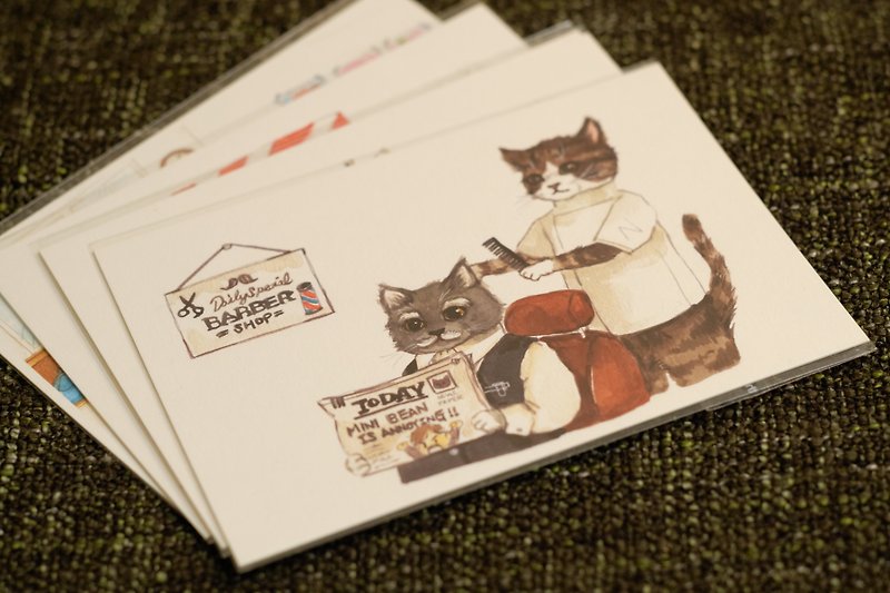 The cat craftsman | postcard | Here are 5 style of cute cat craftsman - Cards & Postcards - Other Materials 