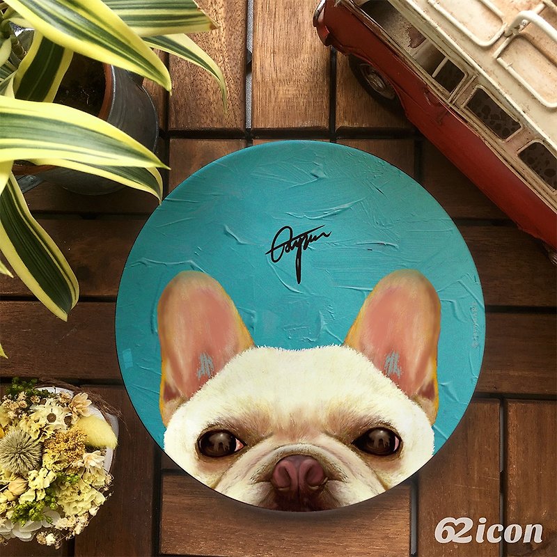 JayWu-Fadou-8 bone china plate - Small Plates & Saucers - Porcelain Multicolor