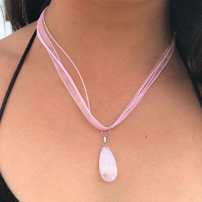 Rose Quartz Necklace | Pink Gemstone Necklace