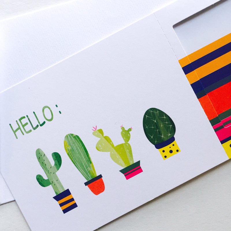Pin Cards - Summer / 薩哈拉 相框卡『 2張以上免運喔！（含）』 - 卡片/明信片 - 紙 綠色