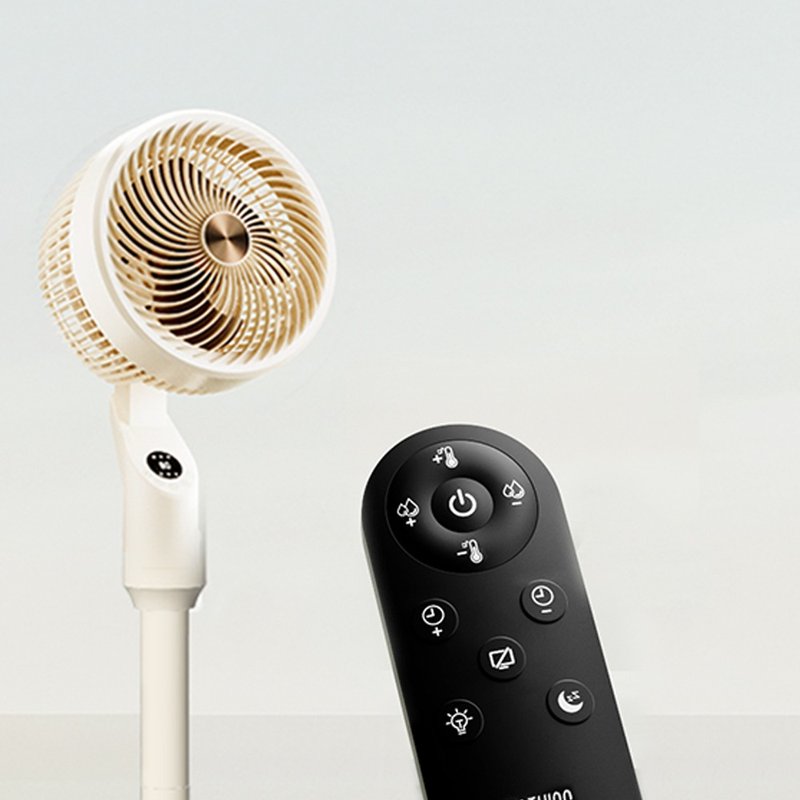 Smart 3D air circulation fan comes with plant essential oil + handheld fan wind chime (random color) - พัดลม - พลาสติก ขาว