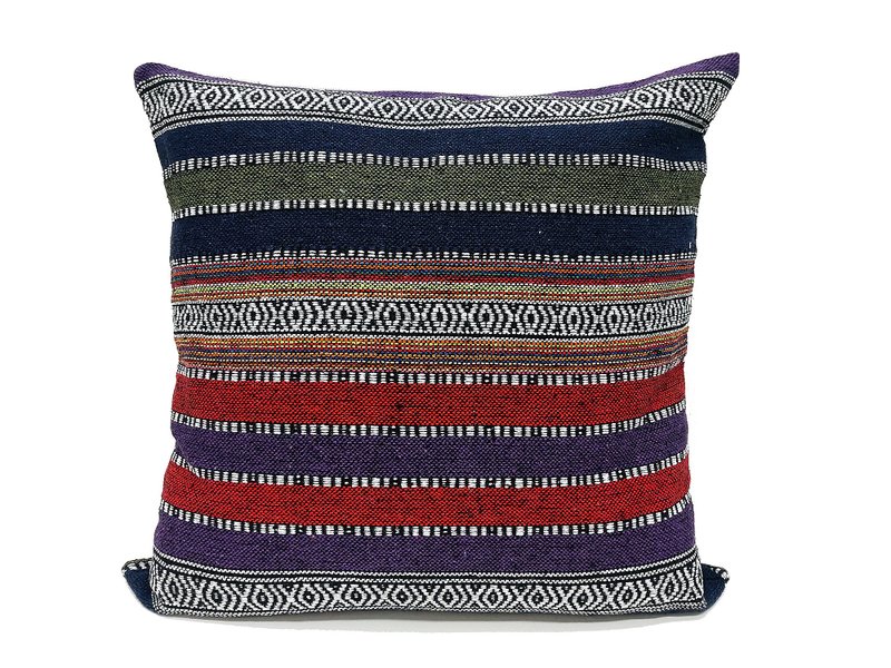 Woven Cotton Pillow cases Handmade Decorative Pillow Covers Tribal pillow - 枕頭/抱枕 - 棉．麻 多色