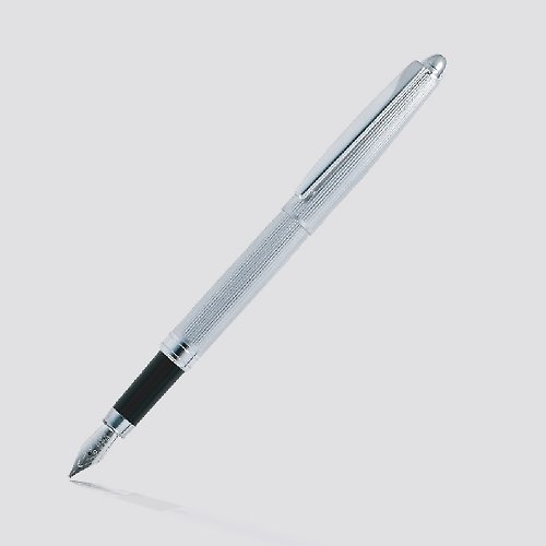文聚 PLATINUM白金 鋼筆 - 日系 直紋鍍銀 PAG-700-鋼筆