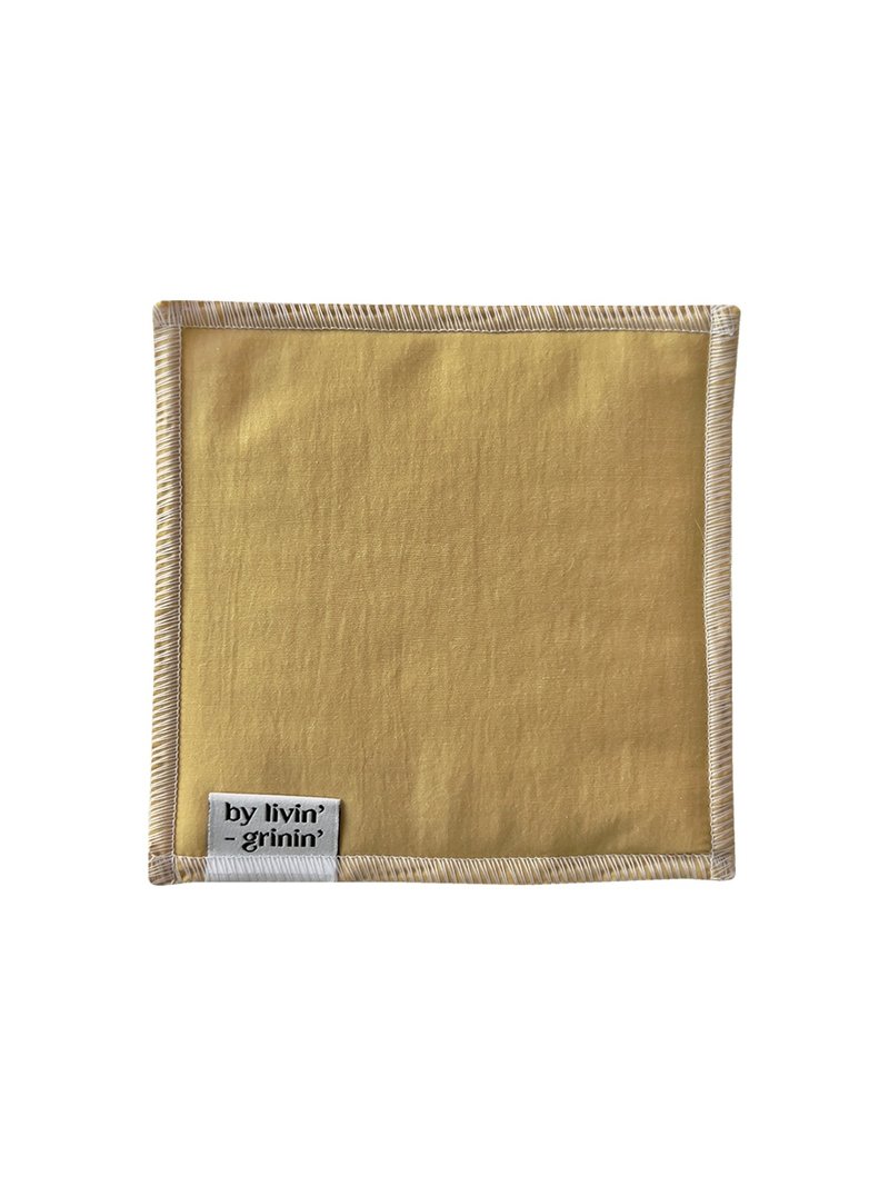 パディングコースター_マスタード - コースター - コットン・麻 イエロー