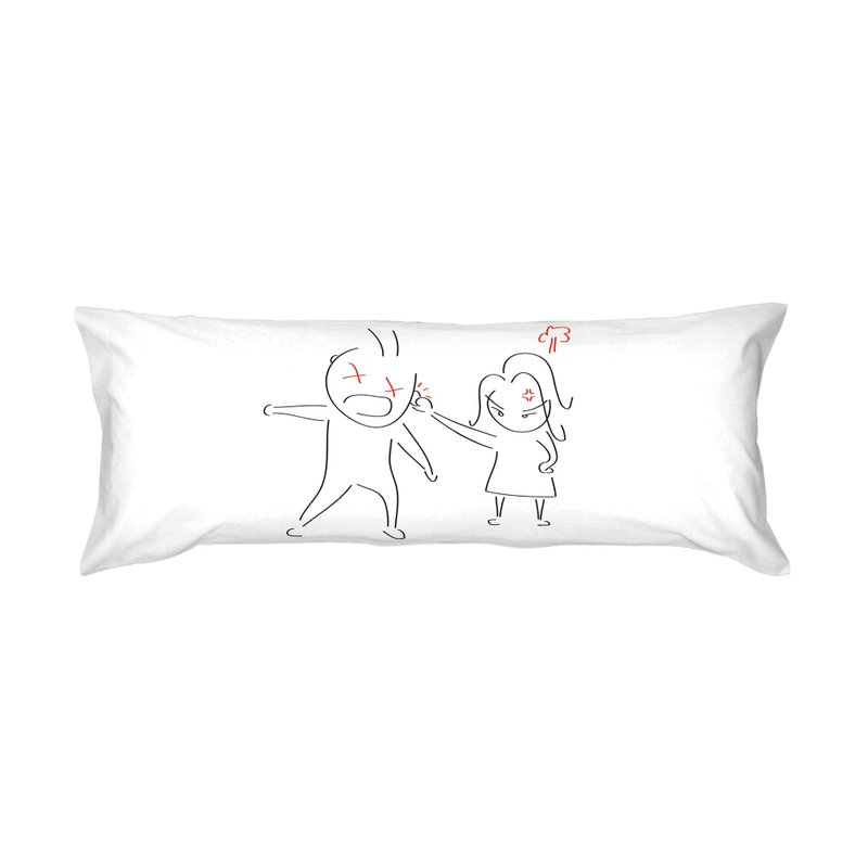 傳聲筒 長枕頭/抱枕套 白/籃/紫/卡其 | Humantouch - 寢具/床包 - 棉．麻 白色