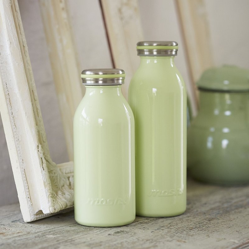 日本Mosh! 牛奶系保溫保冷瓶-450ml (薄荷綠) - 保溫瓶/保溫杯 - 不鏽鋼 
