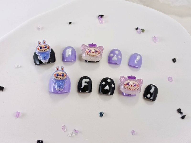 【YUE】驚喜小怪拉布布+紫黑萌怪立體穿戴甲 - 其他 - 塑膠 紫色