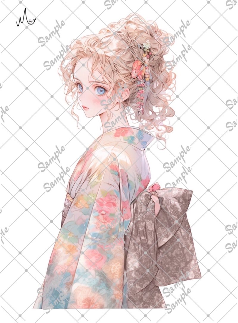 オリジナル人物ステッカー9月新作 - 貼紙 - 紙 