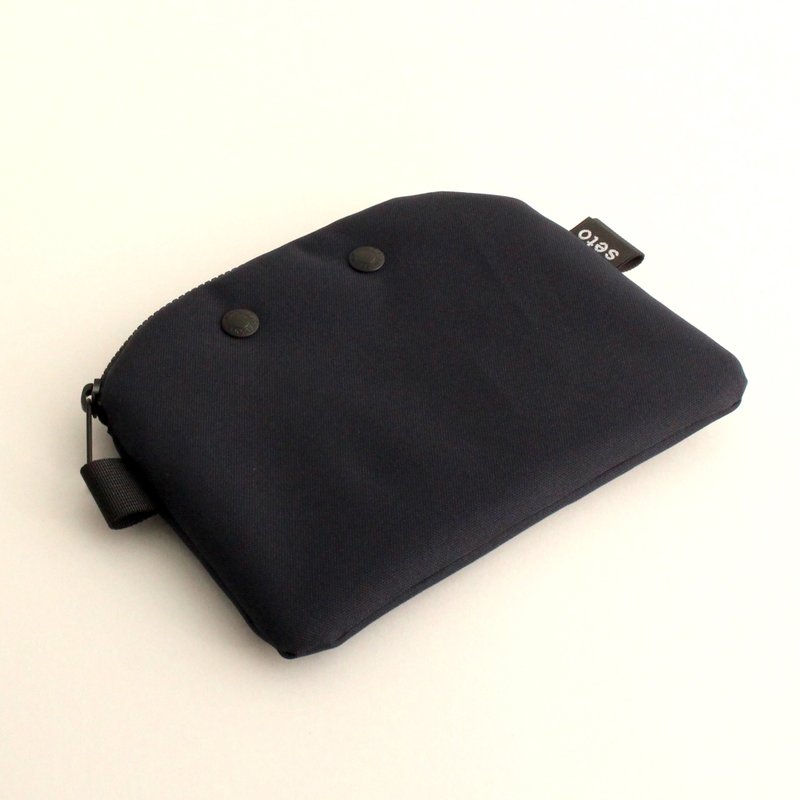 seto / creature bag / pencil case / cosmetic pouch / Case A6 / Navy - Toiletry Bags & Pouches - Polyester Blue