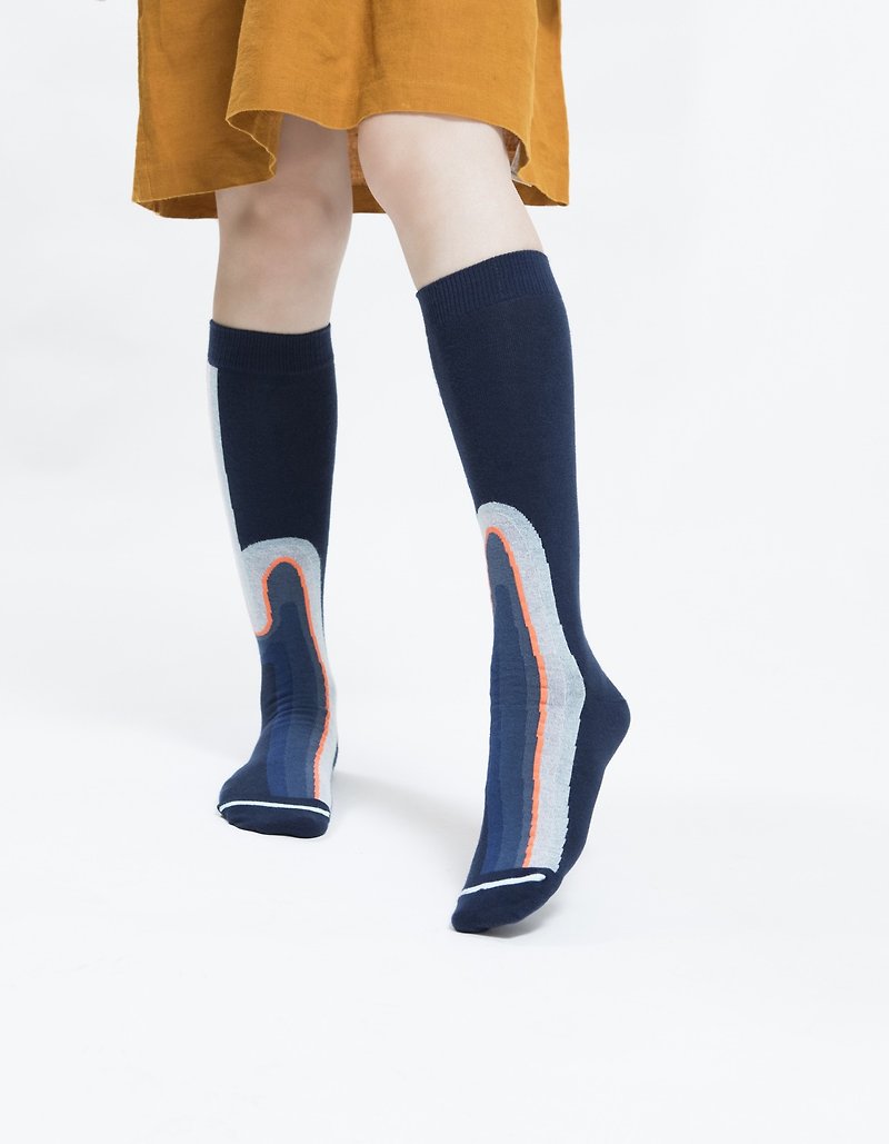 Kua-á-hì 1 and 3/4 socks - Socks - Cotton & Hemp Blue
