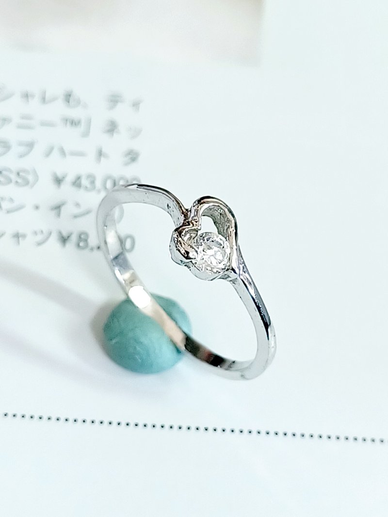 vintage jewelry 清新小愛心萊茵 戒指 - 戒指 - 其他金屬 