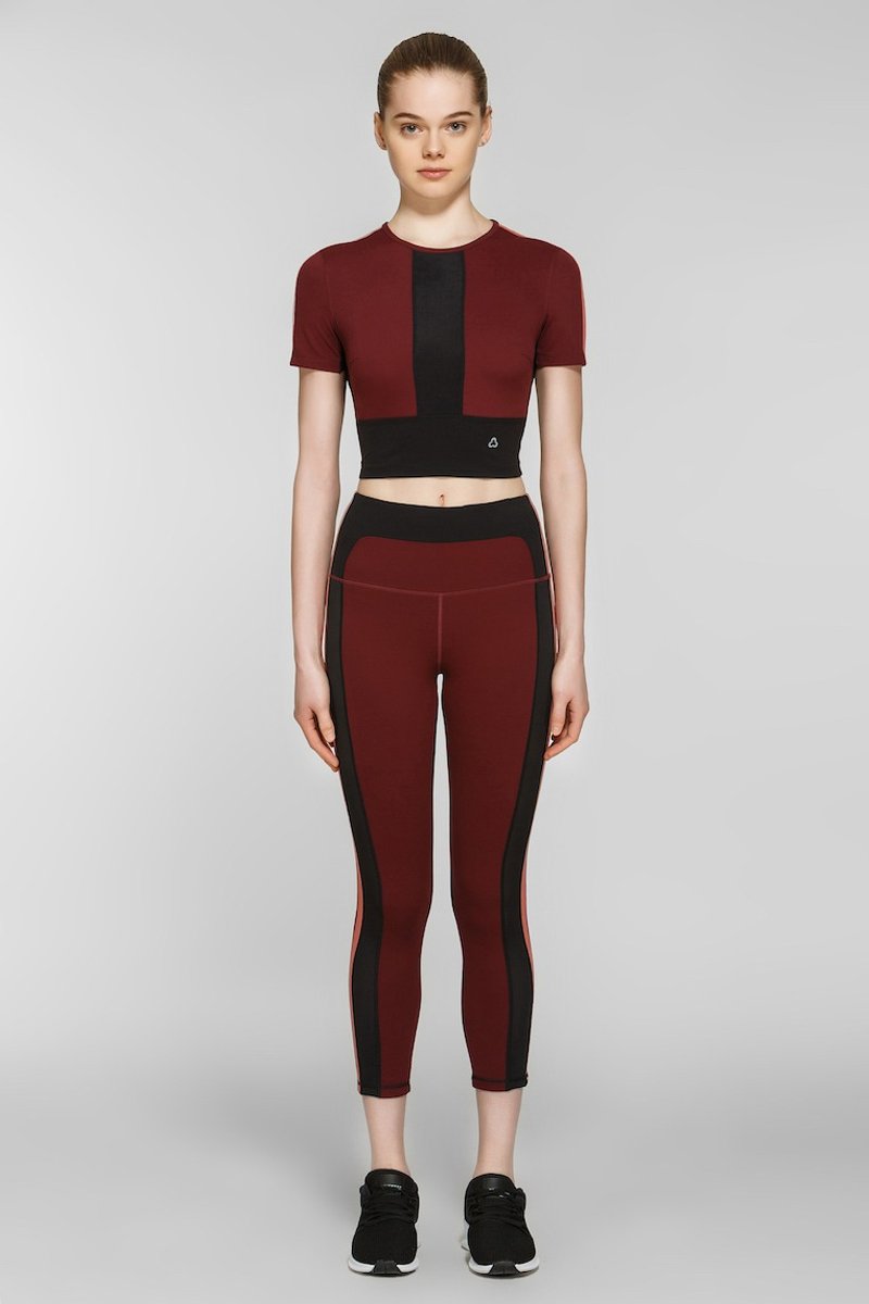 Geneva Leggings - 瑜珈服/瑜珈褲 - 其他人造纖維 紅色