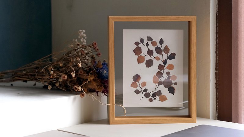 Burnt Foil Plant Soft Decoration #2 - Items for Display - Paper White