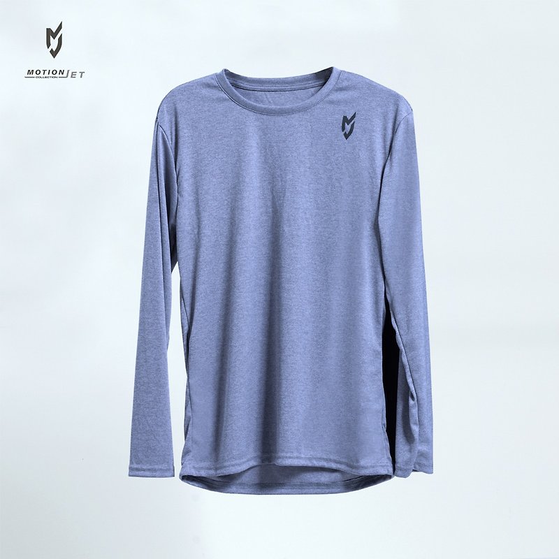 MJC015-MJ Xylitol Unisex Functional Sports Long Sleeves (Bright Linen Blue) XS-3XL - Men's Sportswear Tops - Other Materials Blue