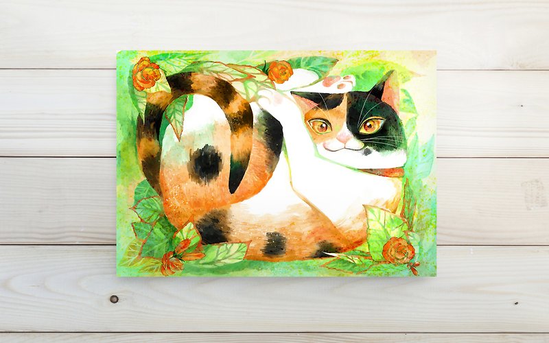Tricolor cat litter / postcard postcard - Cards & Postcards - Paper 