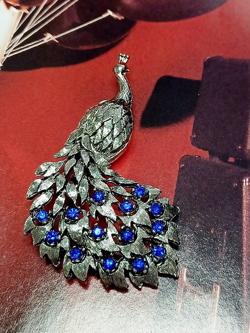 老時光製造所 vintage jewelry 古董典雅胸針 孔雀別針