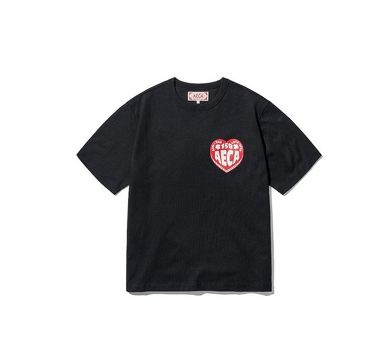 AECA Love Half Sleeve愛心短袖上衣(兩色) - 男 T 恤 - 其他材質 多色