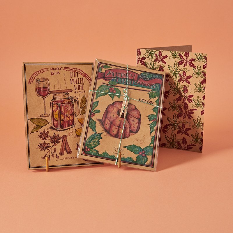ヴィンテージクリスマスカード（3枚セット） - カード・はがき - 紙 