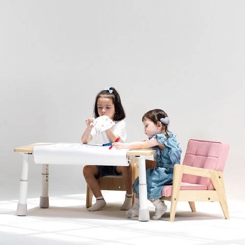 ilovekids愛兒館 【臺灣 ilovekids】幼童萬用桌 實木桌面 ( 桌面最高44公分 )