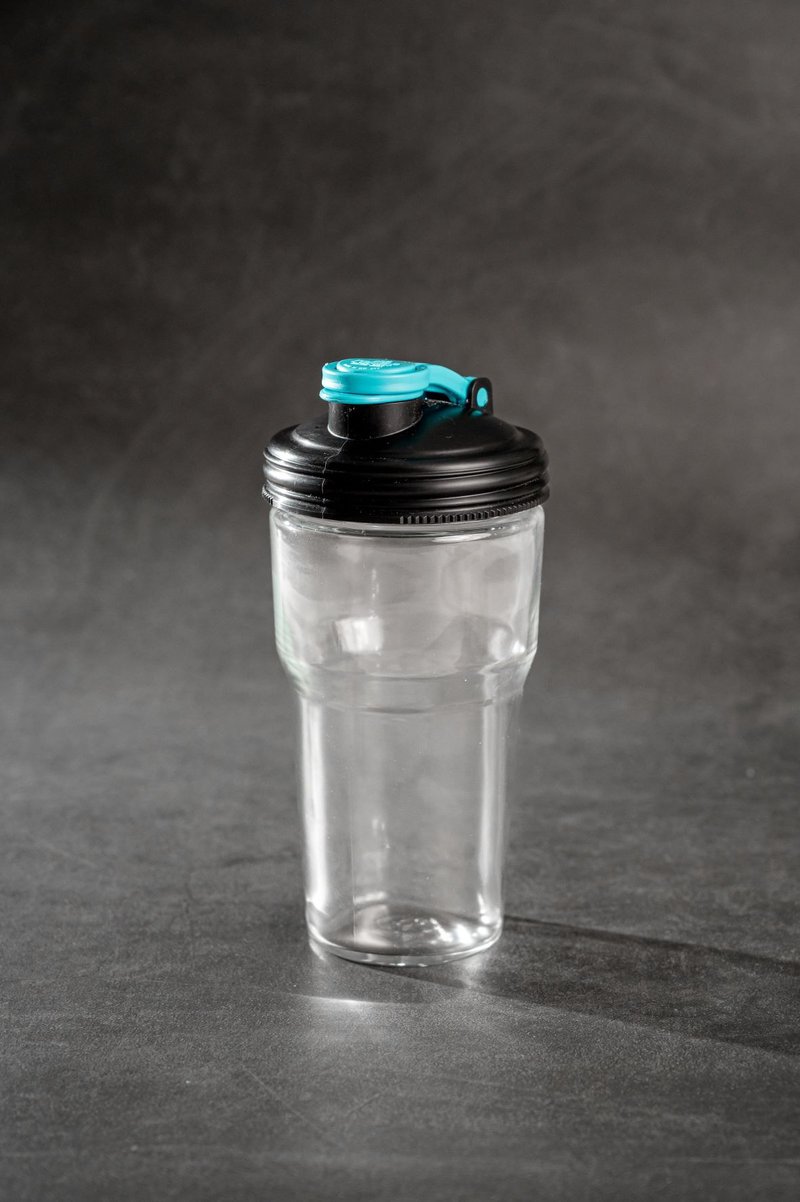 【為了海龜】MONOCUP杯+reCAP土耳其藍蓋(組) 環保杯 reCAP MIT - 玻璃杯 - 玻璃 透明