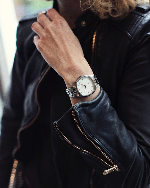 Knut Gadd 瑞典設計手錶 Octagon簡約時尚腕錶 銀/35mm TPA-0020