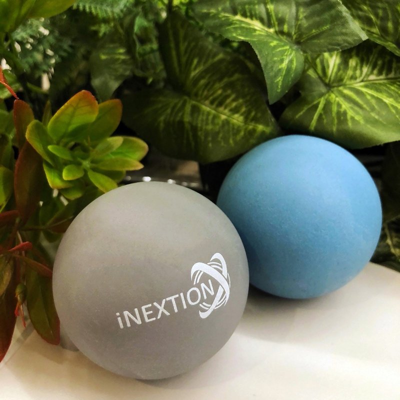 【INEXTION】Therapy Balls Fascial Massage Therapy Balls (2 pieces) - Light Blue + Sky Gray - อุปกรณ์ฟิตเนส - ยาง สีเทา