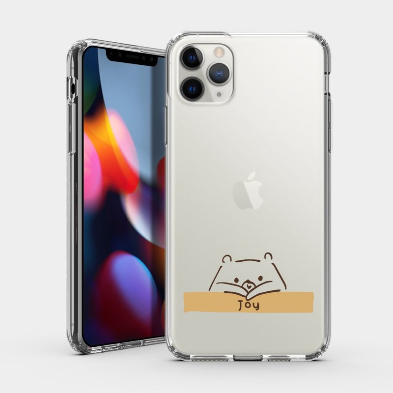禮物 客製化英文名 趴姿熊 IPHONE 保護殼 透明手機殼 IP293 - 手機殼/手機套 - 塑膠 透明