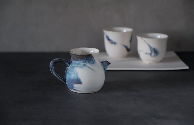 青抹_悠哉壺 - 茶壺/茶杯/茶具 - 陶 白色
