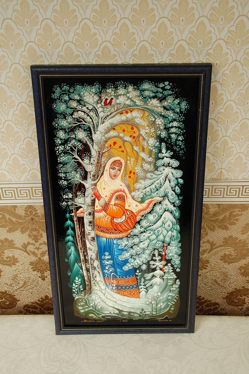 Wall art canvas winter fairy tale painting 12 Months Christmas Gift Wrapping - 壁貼/牆壁裝飾 - 其他材質 