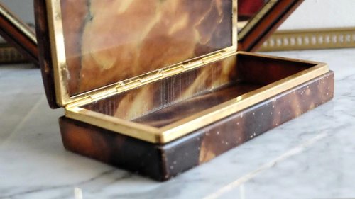 イタリアの茶色の大理石の宝石箱 - ショップ おばあさんの家