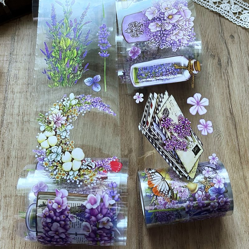 Waiting for Love-Lavender Glossy/Matt PET Tape - Washi Tape - Paper Purple