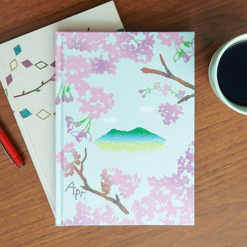 Echizen Washi Notebook - Uzuki (April) - สมุดบันทึก/สมุดปฏิทิน - กระดาษ สึชมพู