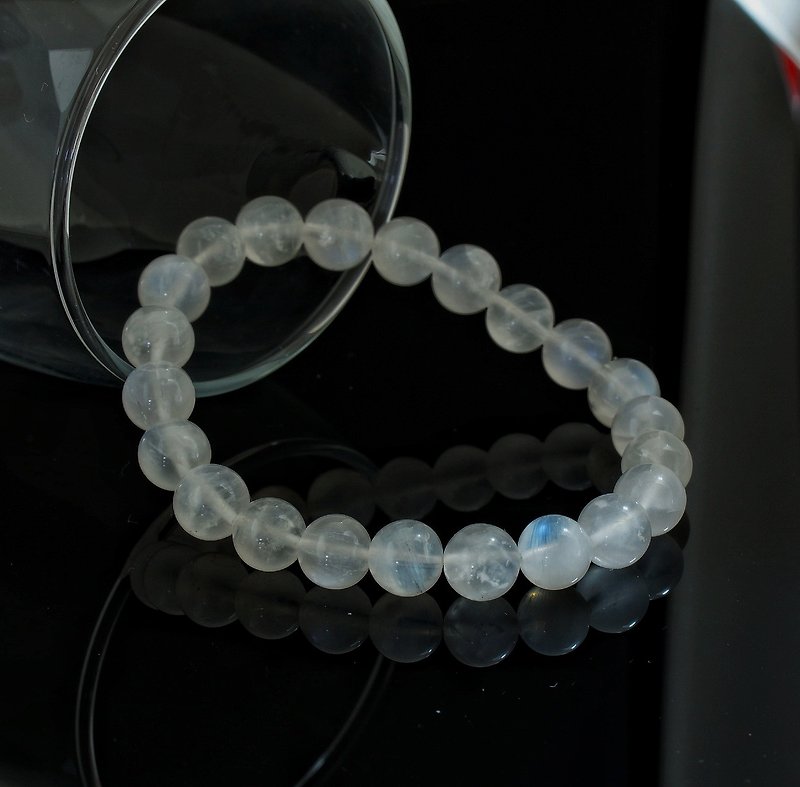Blue Moon Stone 9mm Bracelet - Bracelets - Crystal 