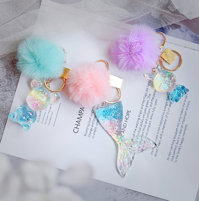 Sparkling colorful keychain - Keychains - Resin 