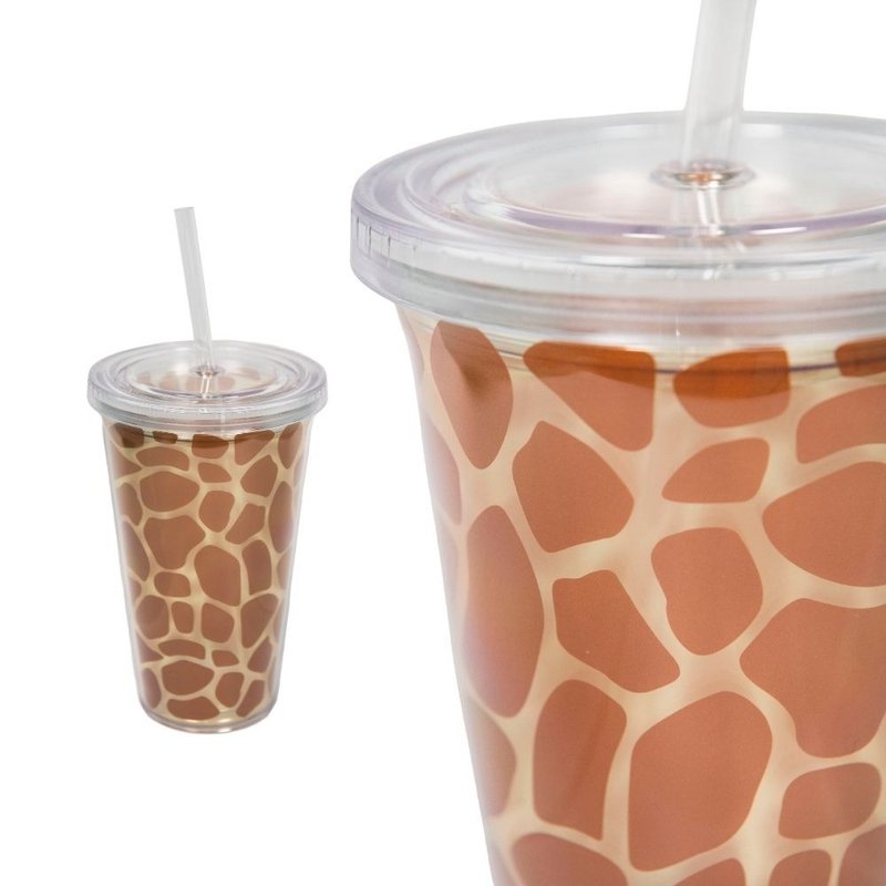 六福村x六福莊  動物紋雙層杯500ml 官方直營 環保杯 - 其他杯子 - 其他材質 