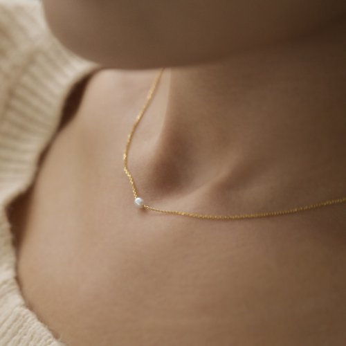 Isha Jewelry 純銀輕珠寶 珍珠米粒純銀項鍊 | 天然珍珠 | 耐看。兩色可選