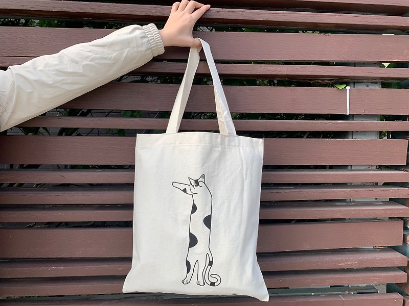 I Love Cat-Cotton Canvas Tote Bag - Handbags & Totes - Cotton & Hemp 