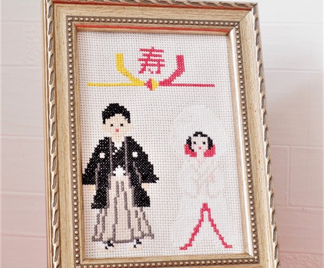 デジタル】クロスステッチ図案 クロスステッチ刺繍で作る和の