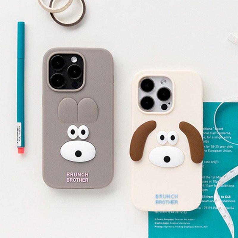 Romane Brunch Brother Hola Bear iPhone14 14Pro 矽膠手機殼 - 手機殼/手機套 - 矽膠 