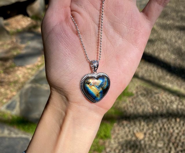 ウェルカムヤオ 925シルバー手作りフィンランドラブラドライト