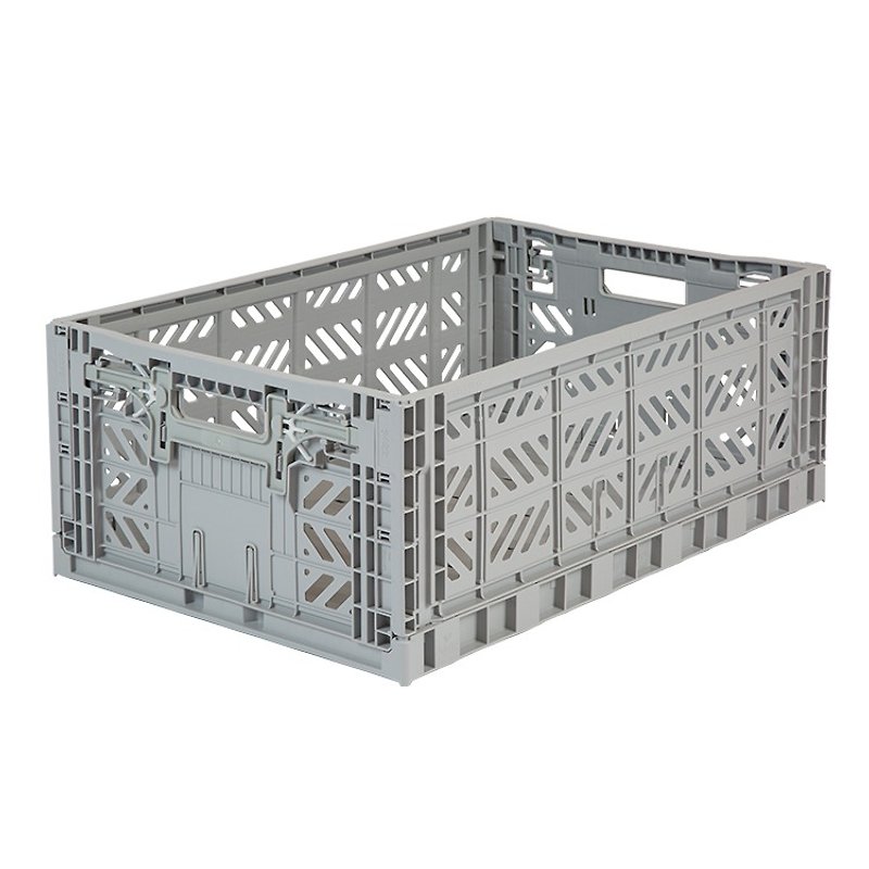 Turkey Aykasa Folding Storage Basket (L)-Gray - กล่องเก็บของ - พลาสติก 