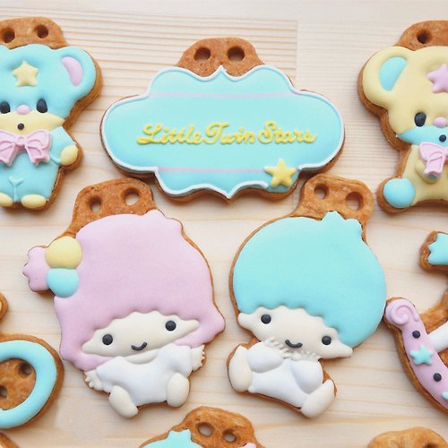 Cookie Queens 餅乾皇后 【Pinkoi x Sanrio】正版/kikilala雙子星/收涎餅乾/經典款/客製