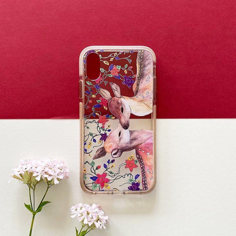 バンビたちの秘密の会話 iPhone クリアケース - 手機殼/手機套 - 塑膠 紅色