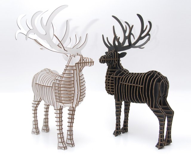 公鹿3D 手作DIY 居家擺飾已組裝不需要DIY 黑色TENONART 坦諾藝術 公鹿3D 手作DIY 居家擺飾已組裝不需要DIY 黑色TENONART 坦諾藝術
