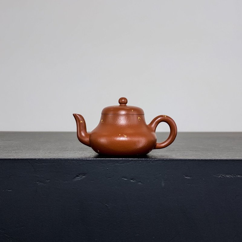 送禮紫砂壺茶壺小君德 撒金 85cc 优质朱泥制作 撒金 泥料油润 造 - 茶壺/茶杯/茶具 - 陶 灰色